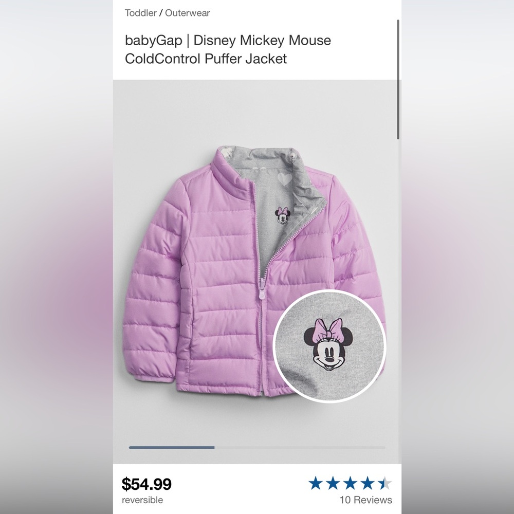 Minnie Mouse Gap Puffer Coat